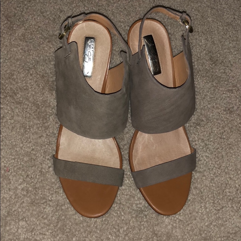 Never worn open toed wedges